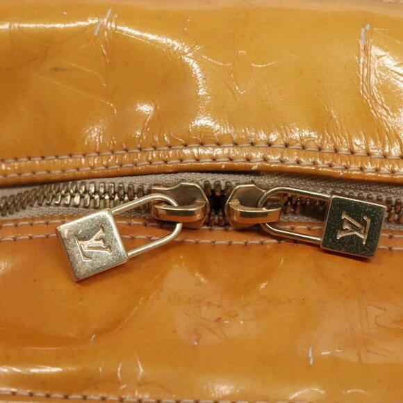 LOUIS VUITTON Monogram Vernis Tompkins Square Hand Bag Beige M91149 Auth PP774 - Picture 13 of 16